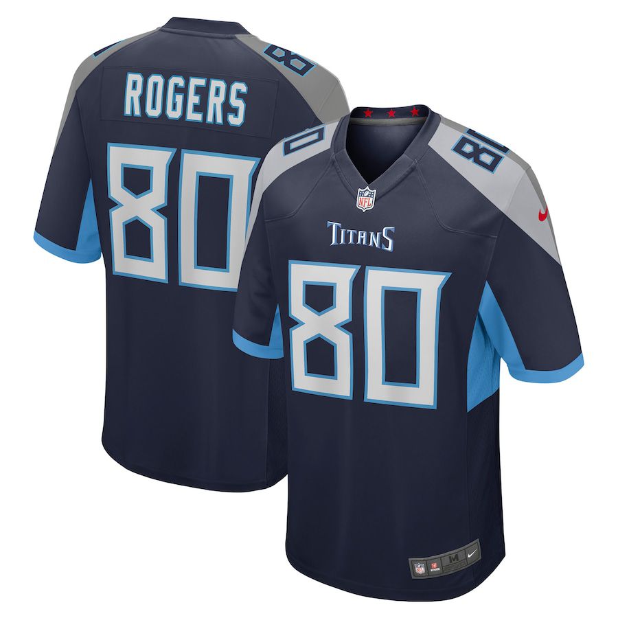 Men Tennessee Titans 80 Chester Rogers Nike Navy Game NFL Jersey